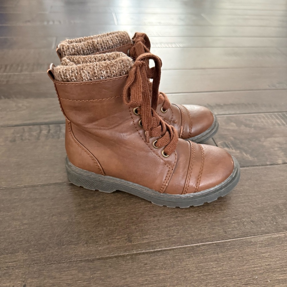 Cupcake Couture Boots Lace up Brown Hiking Winter 12 Girls Kids